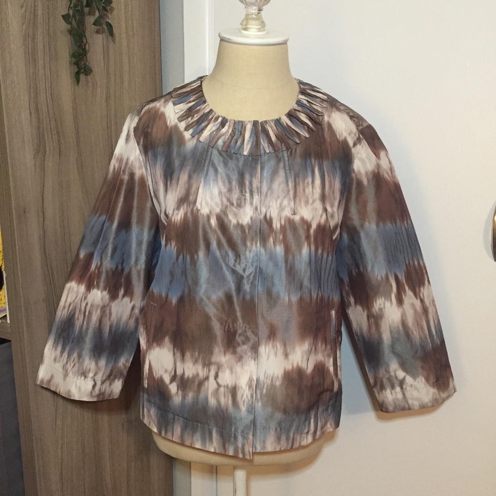 CHICOS Snap Up Lightweight Travelers Jacket Size 1